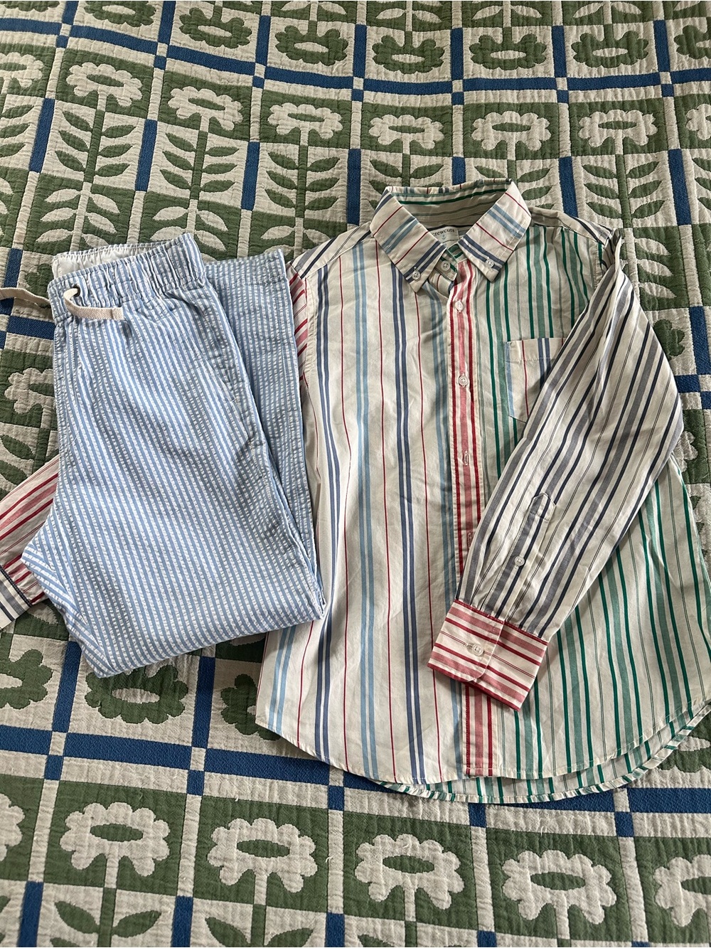 Crewcuts boys pants and button down size 12